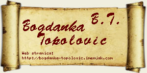 Bogdanka Topolović vizit kartica